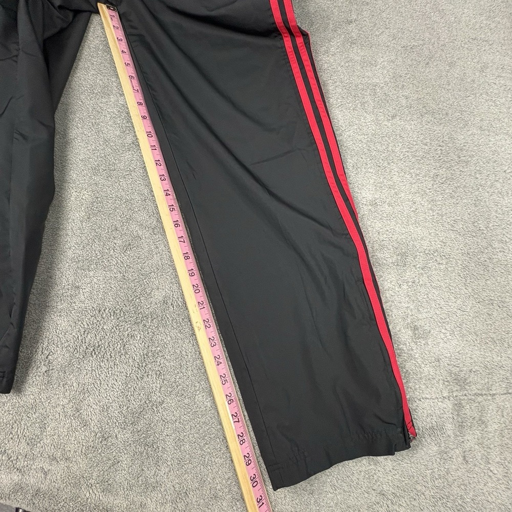 Adidas Pants Men's Large Black Track Athletic Pockets Running Y2K Ankle Zip - Picture 6 of 10